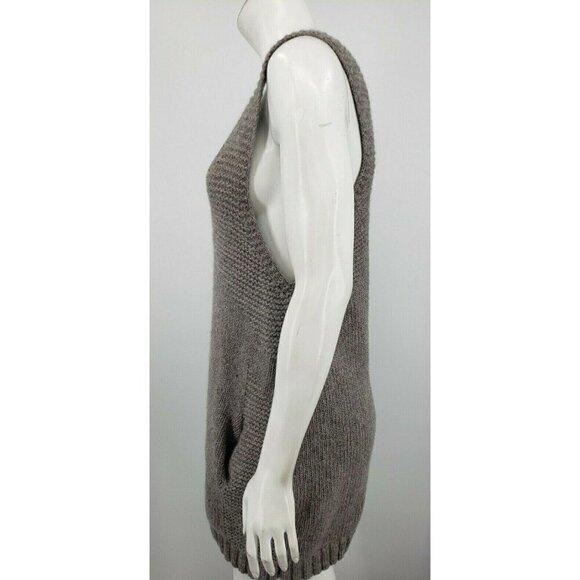 Zhor & Nema Mini Dress Womens Medium Grey Wool Alpaca Tunic Sleeveless Top - Picture 5 of 7
